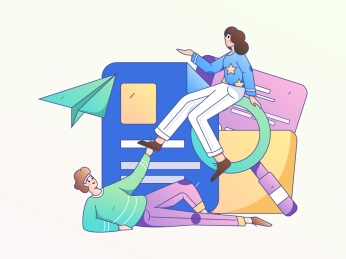 求职面试的人员扁平矢量概念运营手绘插画