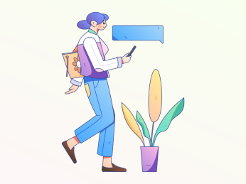 求职面试的人员扁平矢量概念运营手绘插画