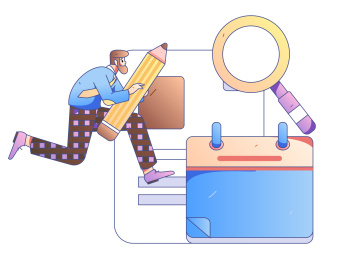 求职面试的人员扁平矢量概念运营手绘插画