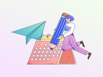 求职面试的人员扁平矢量概念运营手绘插画