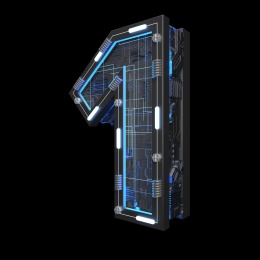 三维建模渲染的工业风格数字