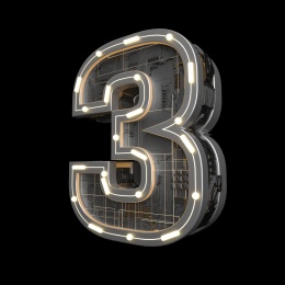 三维建模渲染的工业风格数字
