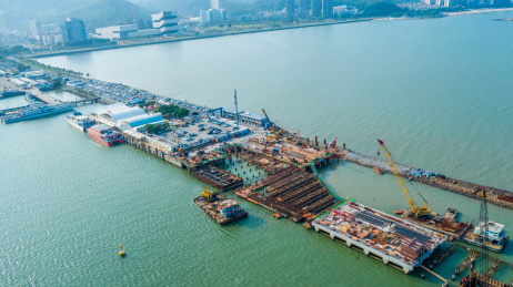 珠海香洲客运港航拍