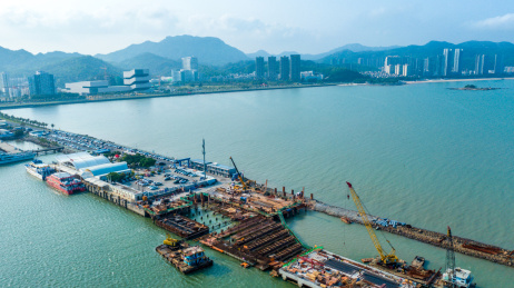 珠海香洲客运港航拍