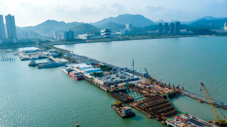 珠海香洲客运港航拍