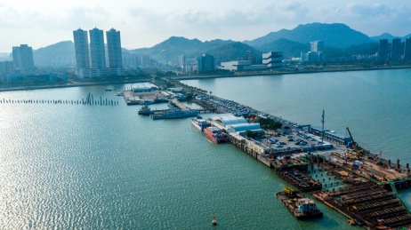 珠海香洲客运港航拍