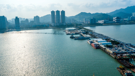 珠海香洲客运港航拍