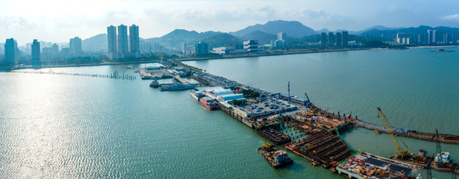 珠海香洲客运港航拍