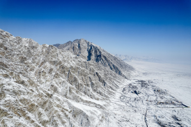 宁夏贺兰山雪后风光