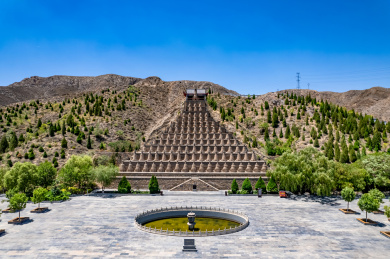 宁夏青铜峡黄河大峡谷一百零八塔