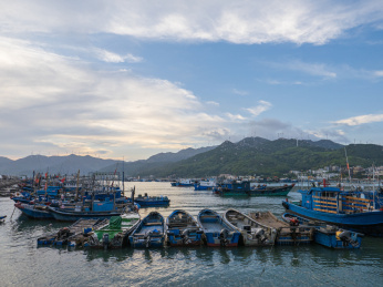 渔港码头中国广东汕头南澳岛