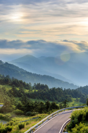 中国湖北神农架神农顶日落风光