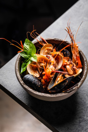 轻食食谱 橄榄油番茄炖海鲜