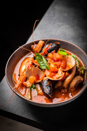 轻食食谱 橄榄油番茄炖海鲜