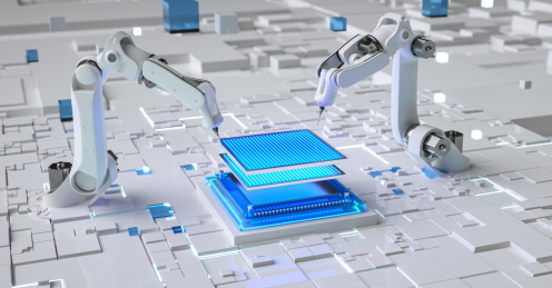 芯片封装虚拟概念场景