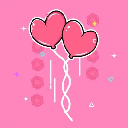 两个爱心气球