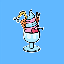 夏天吃冰淇淋甜品