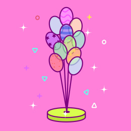 一束彩色的气球