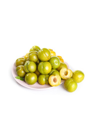 白底上的蜂糖李