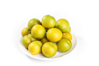 白底上的蜂糖李