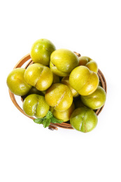 白底上的蜂糖李