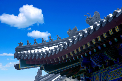 陕西西安慈恩寺房脊