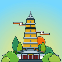 西安地标建筑大雁塔