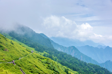 中国湖北神农架神农顶天际岭风光
