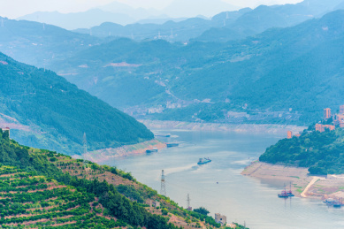 中国湖北恩施巴东县县城风光