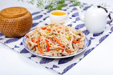 家常美食菜肴豆芽菜炒肉