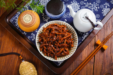 传统家常菜酱爆肉丝