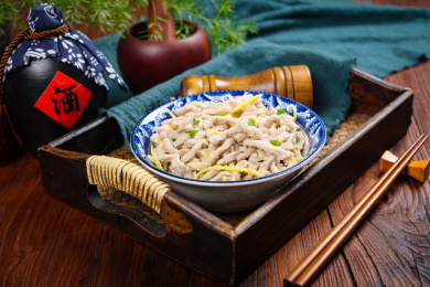 家常美食菜肴姜丝炒里脊肉丝
