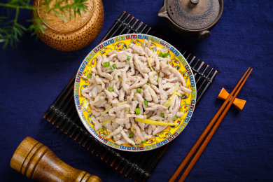 家常小炒菜肴姜丝炒肉丝