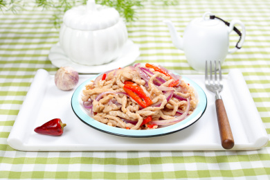 家常小炒菜肴洋葱炒里脊肉丝