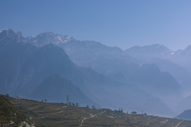 中国四川阿坝州汶川县风景图