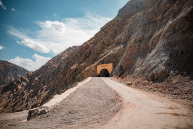 中国新疆塔什库尔干莎塔古道的风光