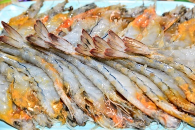 新鲜虾肉