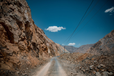 中国新疆塔什库尔干莎塔古道的风光