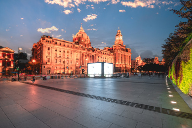 上海外滩老建筑夜景