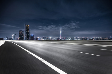 中国广东省广州城市天际线公路