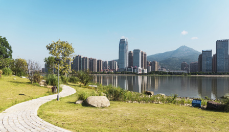 中国福州马尾区江滨公园风光