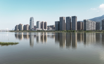 中国福州马尾区江滨公园风光