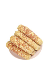 白底上的花糯玉米