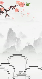 江南水乡水墨画
