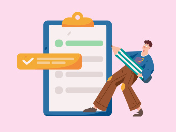 邀请好友进行问卷调查扁平矢量概念运营手绘