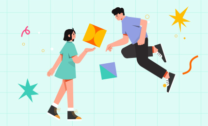 时尚情侣插画