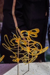 中国辽宁沈阳的传统民间手工艺兔子糖画