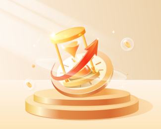 时钟上的沙漏倒计时