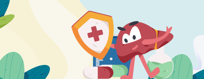 全国护肝日医疗人物扁平矢量概念运营手绘插