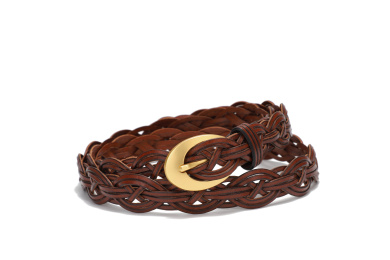 时尚女性皮革编织腰带